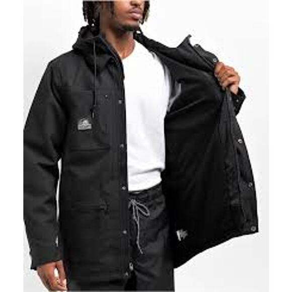 NWT Lurking Class men by Sketchy Tank Double Death Black Snowboard Jacket-Size M - Picture 2 of 3